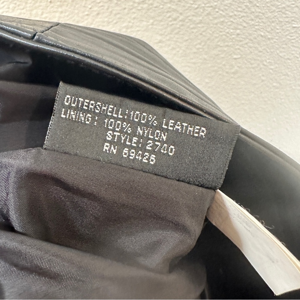Vintage Byrnes & Baker Black Leather Pencil Straight Skirt Women’s Sz 8 - Picture 4 of 4